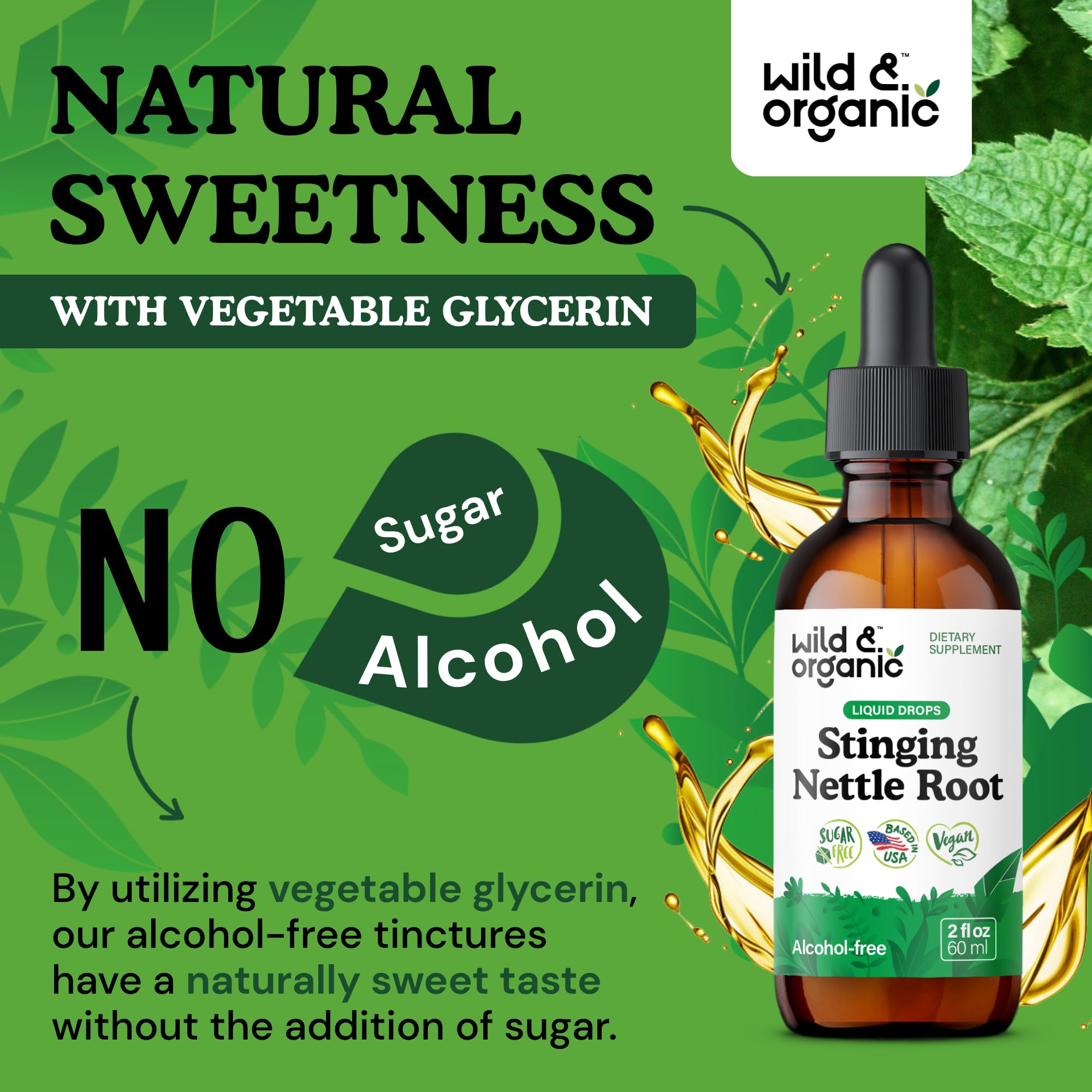 Glycerin-based vegan tincture bottle