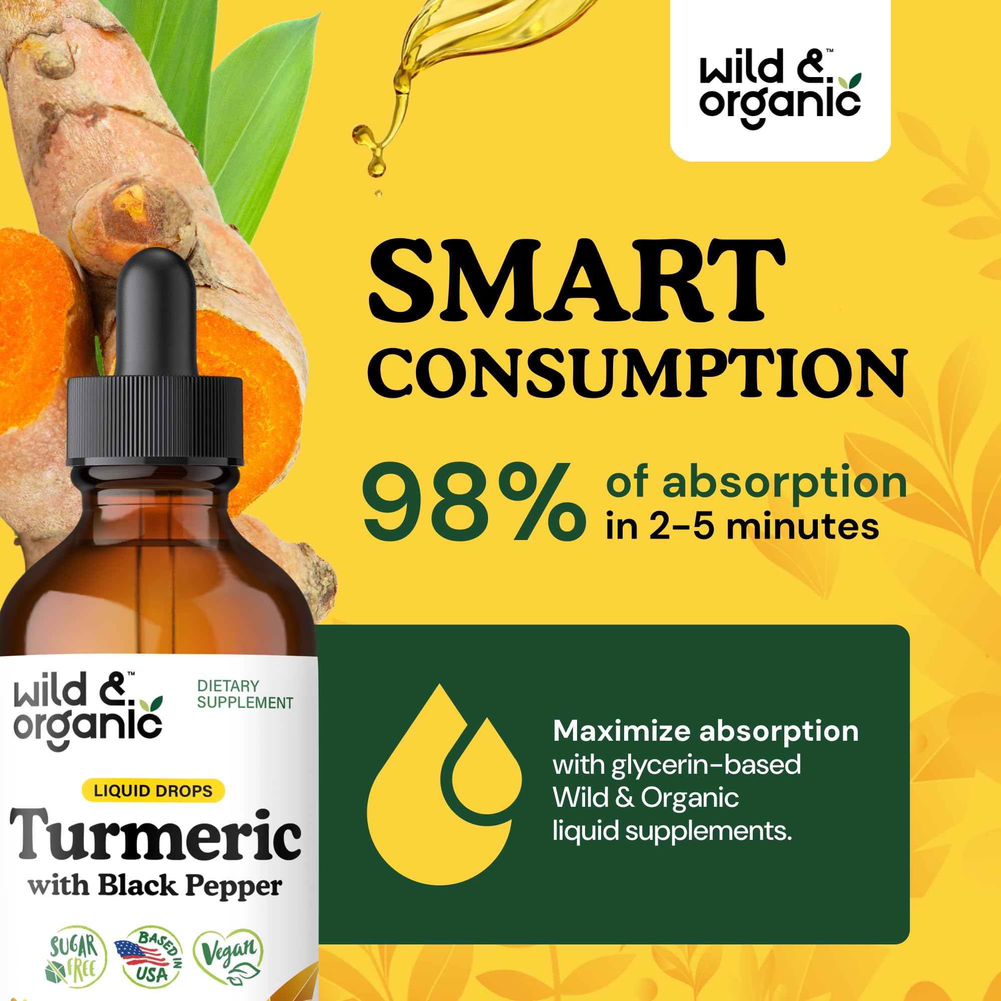 Pouring turmeric tincture into dropper