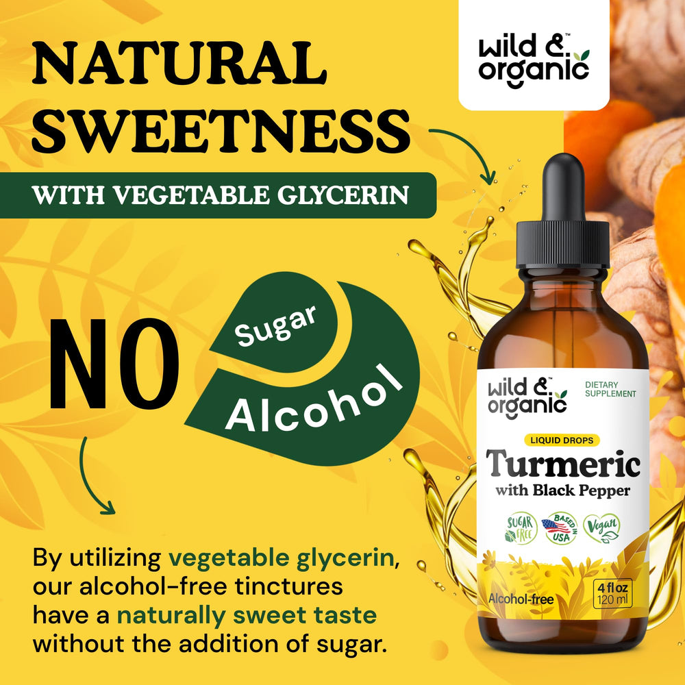 Turmeric tincture bottle on kitchen counter