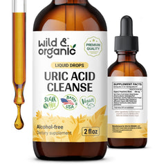 Wild & Organic Uric Acid Cleanse Drops bottle, 2 oz