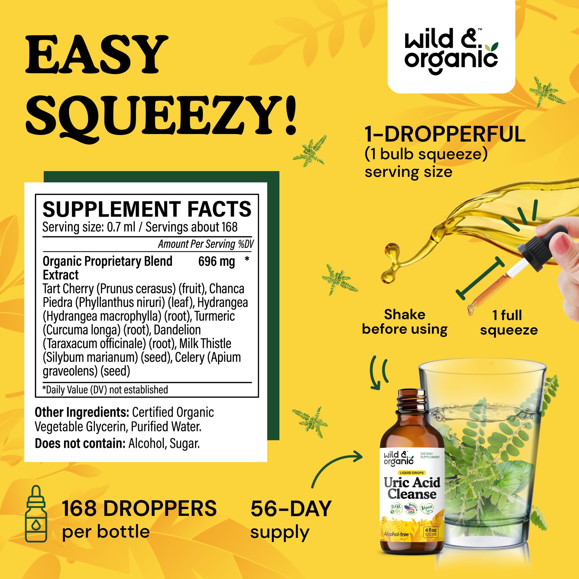 Ingredients: Tart Cherry, Turmeric, Chanca Piedra, Dandelion Root