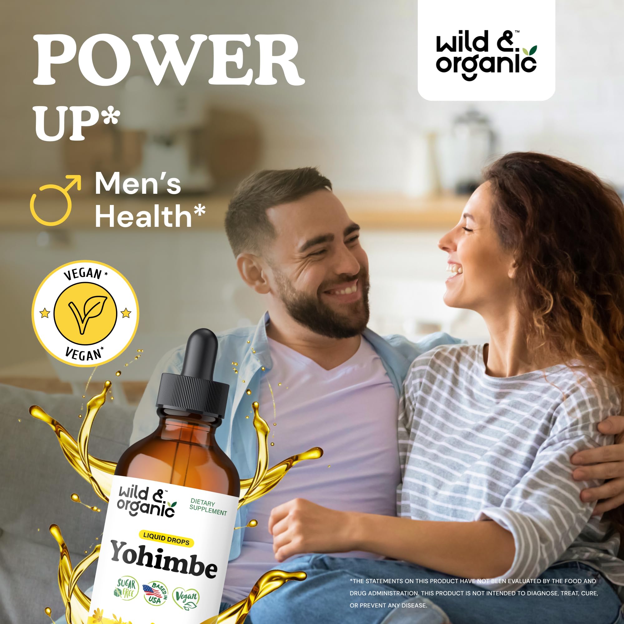 Yohimbe Drops bottle with label close-up