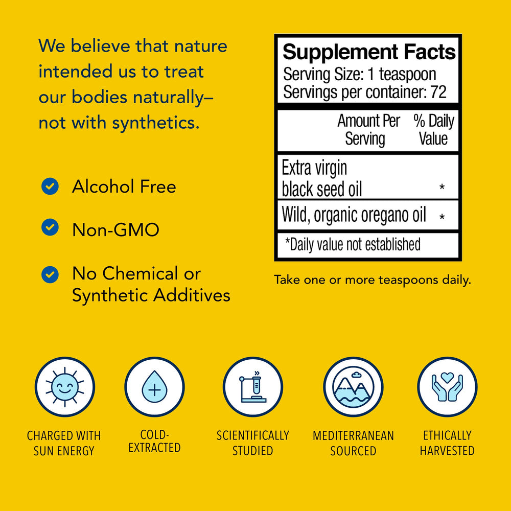 Wild rosemary oil accompanying the black seed oil
