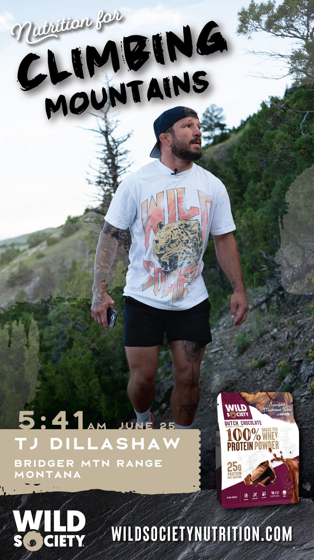 Wild Society vanilla bean flavor imagery conveys rich taste and easy mixability.