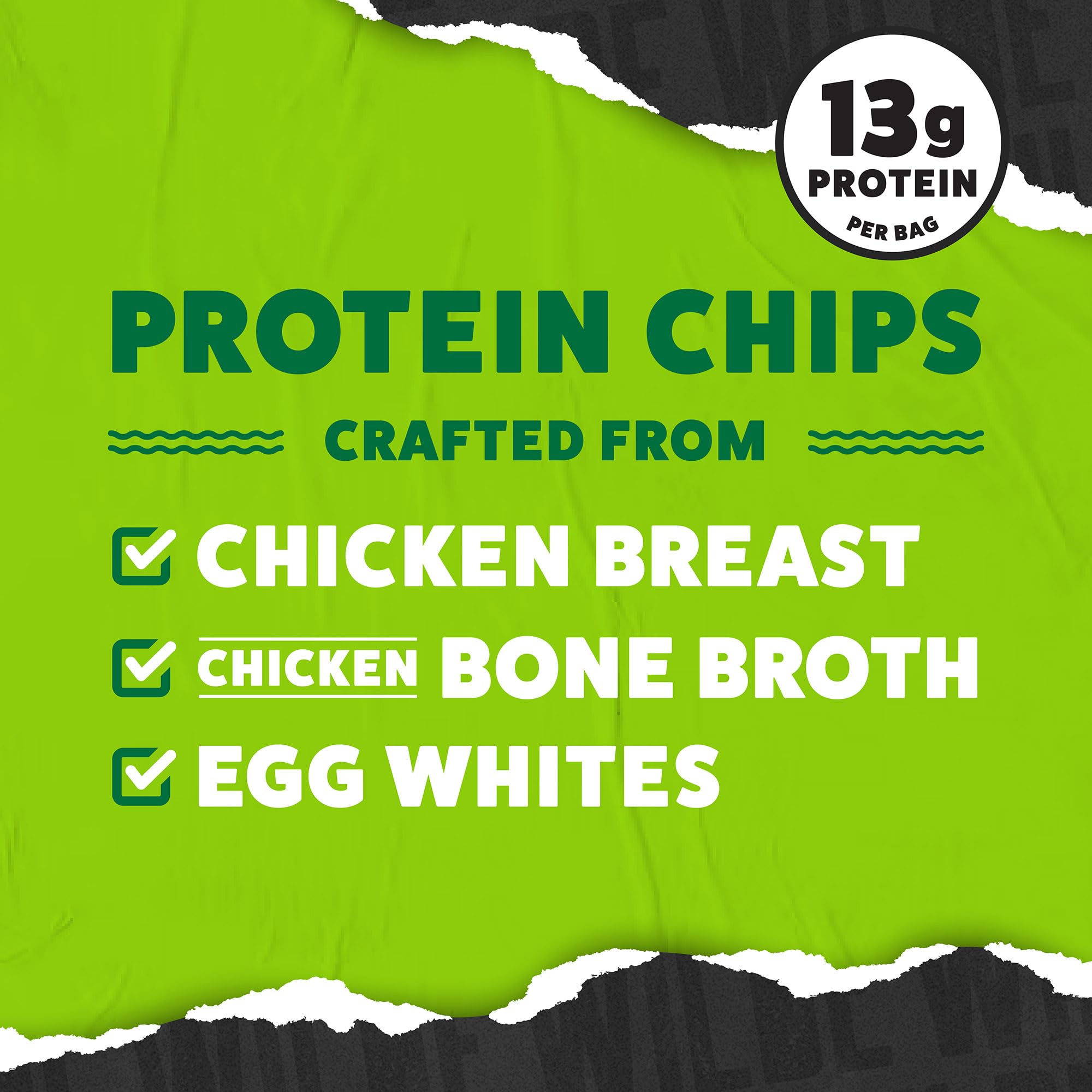 Ingredients photo: chicken breast, egg whites and bone broth used in WILDE chips