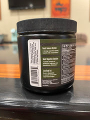 Ingredients highlight: wheatgrass powder, astragalus root, green tea extract, chlorella
