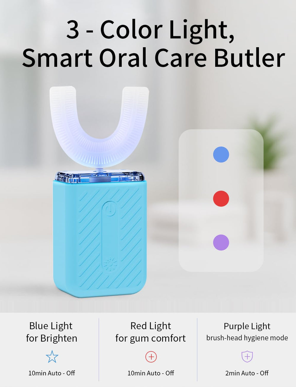 Brighten mode helps reduce surface stains from coffee or tea
