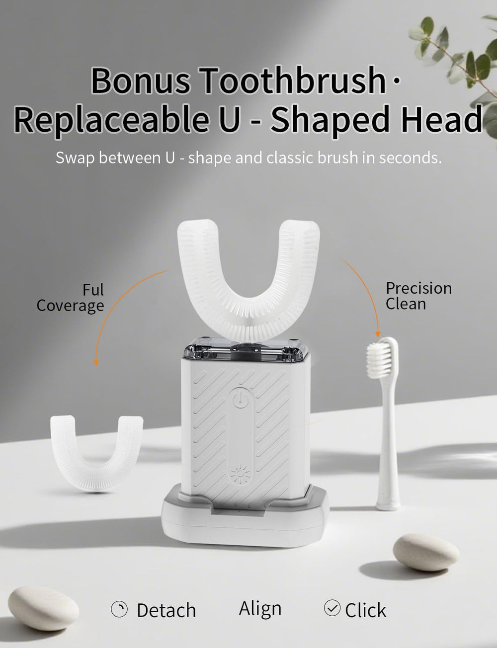 Complete set with toothbrush and accessories