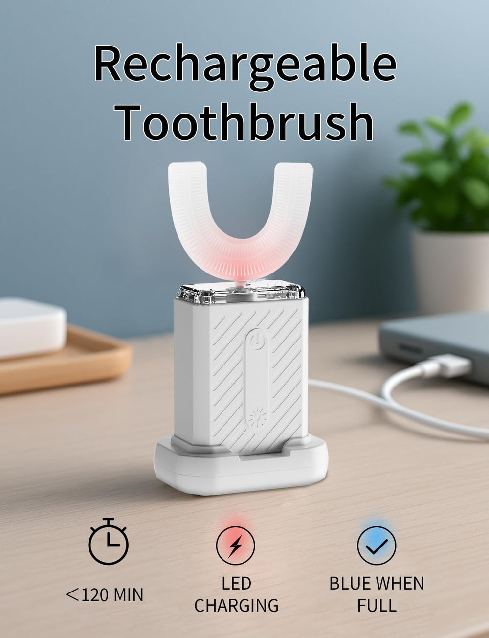 Food-grade silicone mouthpiece for comfortable brushing