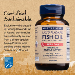 MSC sustainability seal on Wiley's Finest Fish Oil packaging
