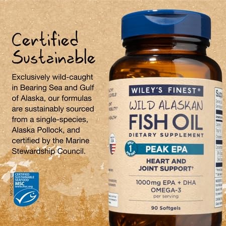 Triple strength Peak EPA & DHA omega-3 supplement packaging