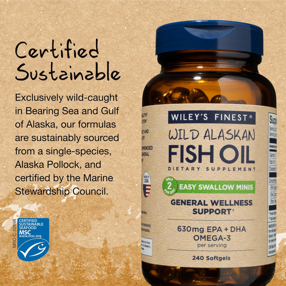 Sustainably sourced wild Alaskan Pollock fish oil