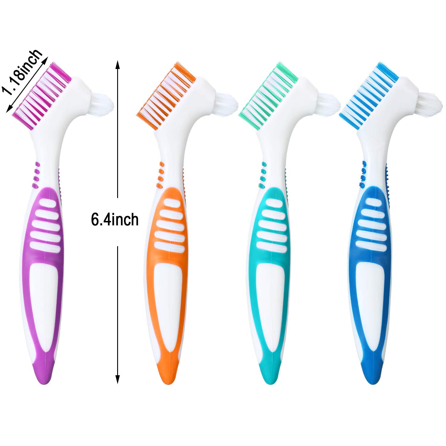 WILLBOND denture brush in blue with white carrying case