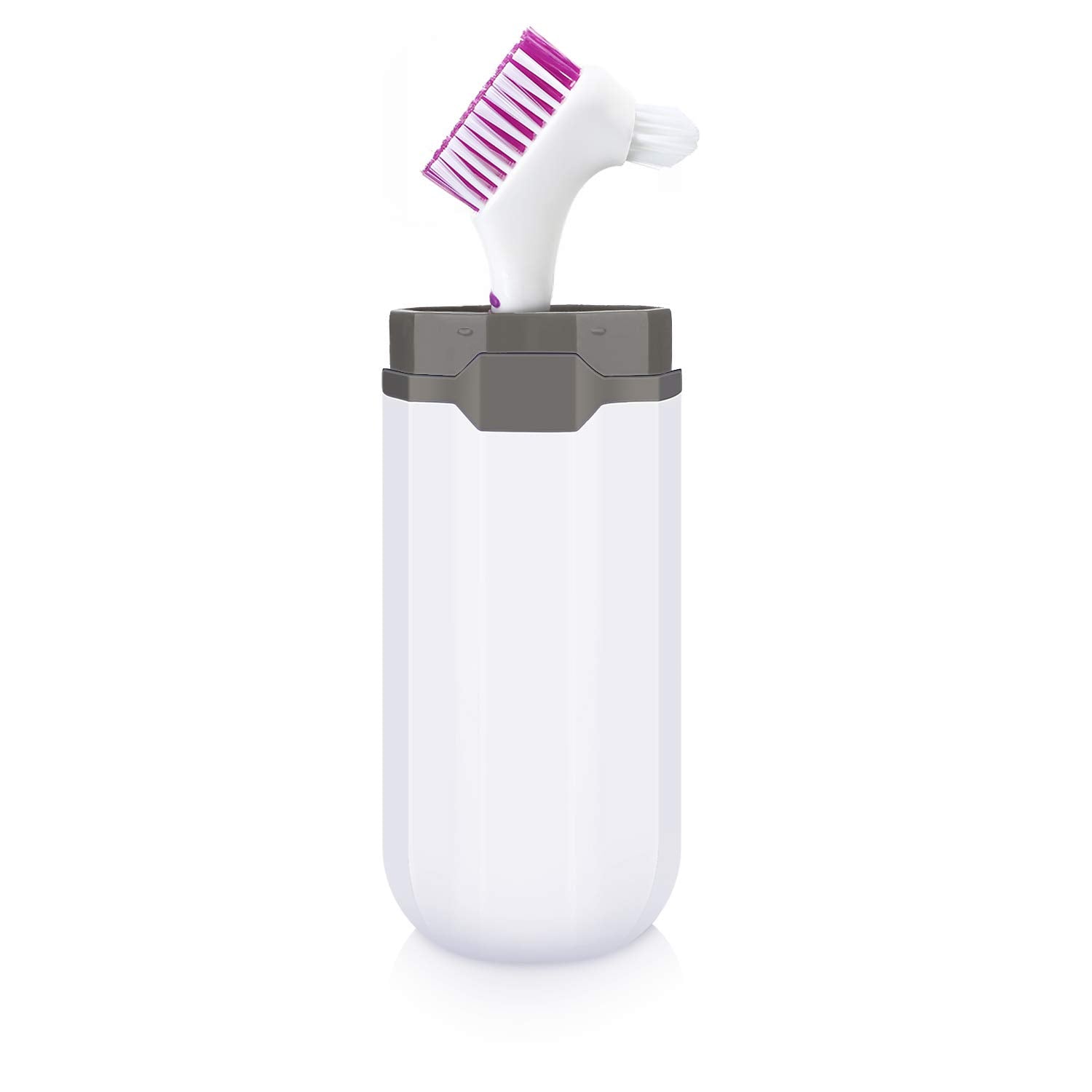 WILLBOND denture brush in purple with white carrying case