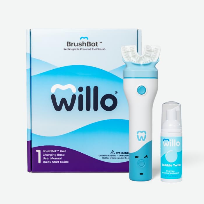 Willo BrushBot Kids U-Shaped Toothbrush front view