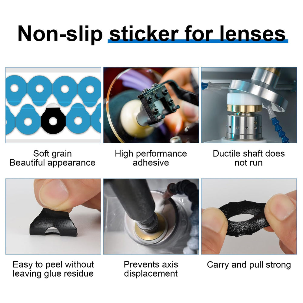WINDIR blocking pads with anti-slip material for lens edging