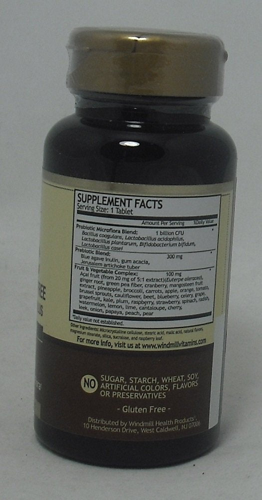 Berry flavored lactose free vegan probiotic chewables by Windmill