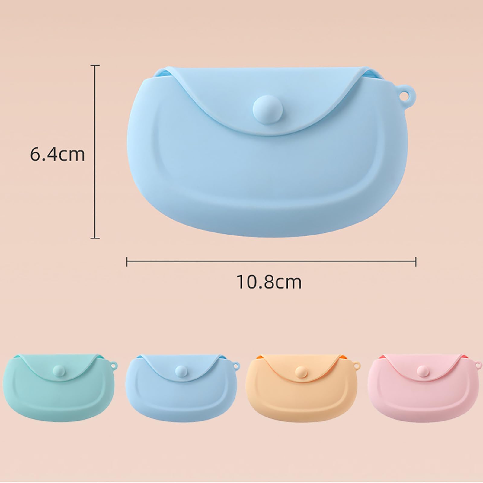 Open silicone retainer case showing elastic closure and interior space