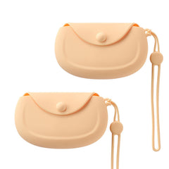 Orange WINDSIUUU silicone retainer case with vent holes - front view