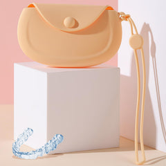 Orange WINDSIUUU silicone retainer case - open lid view