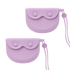 Front view of WINDSIUUU silicone retainer case in purple