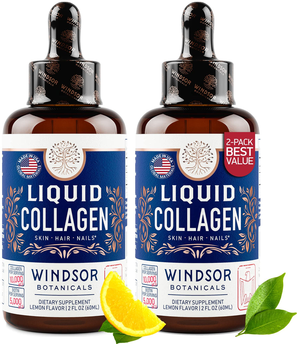 Product hero image of Windsor Botanicals Liquid Collagen in lemon flavor for men and women