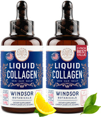 Product hero image of Windsor Botanicals Liquid Collagen in lemon flavor for men and women