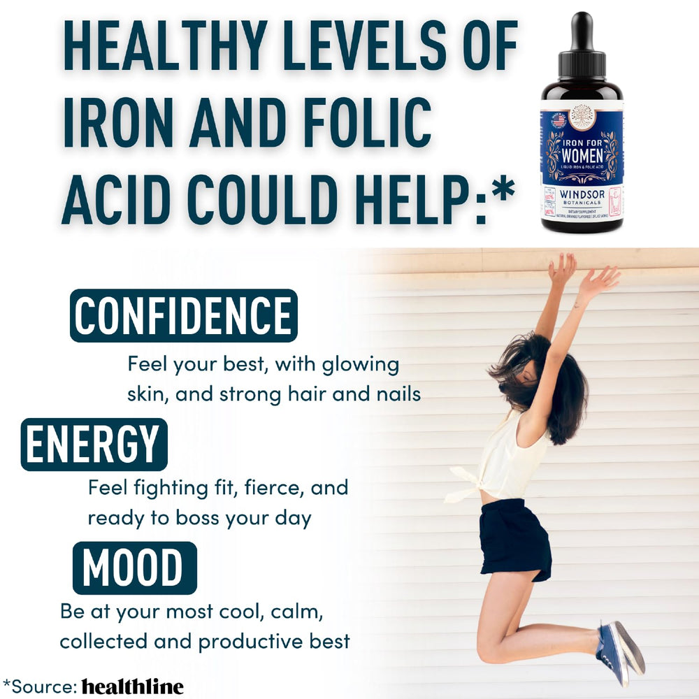 Ingredient montage for folic acid and iron supplement