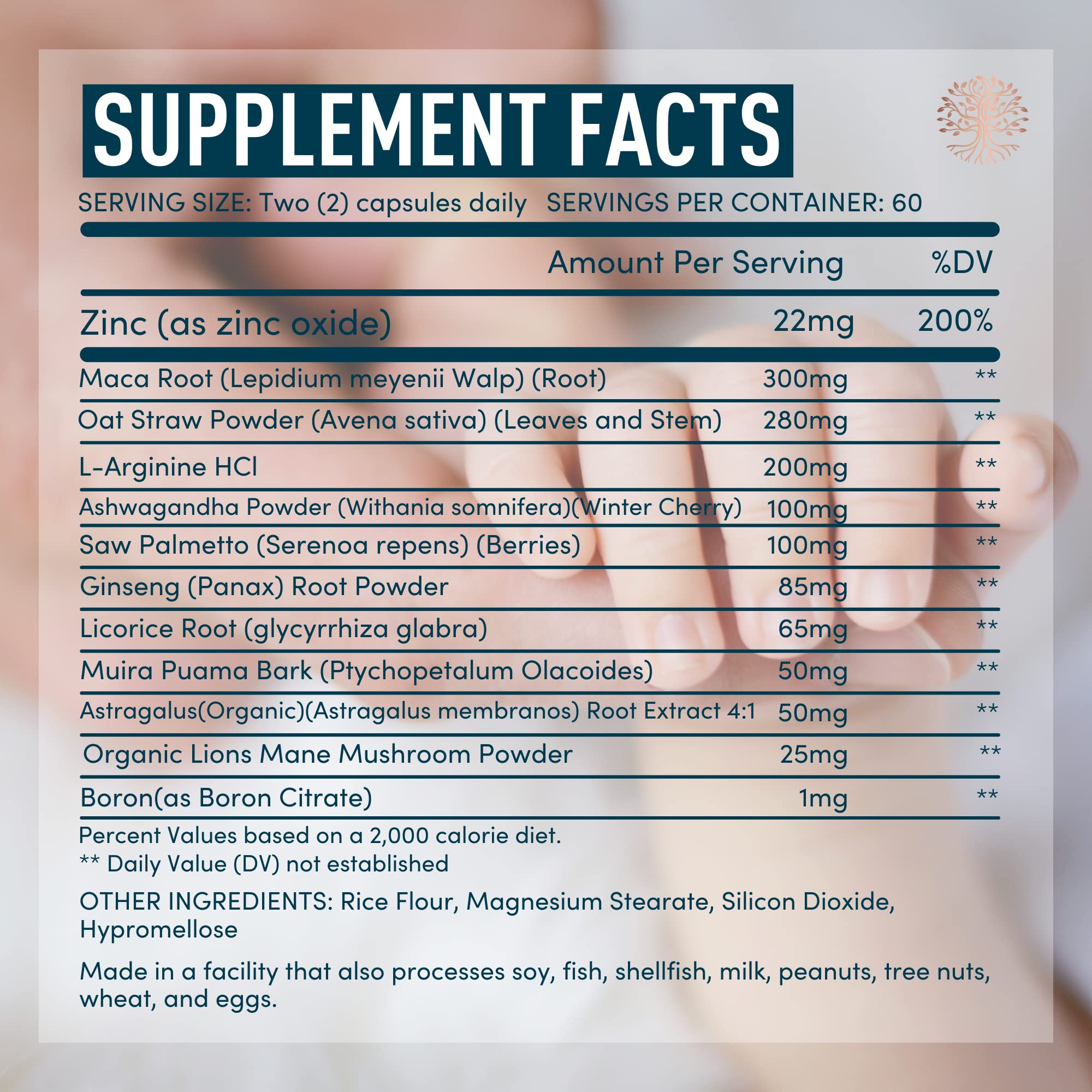 Product shot: Windsor Botanicals fertility supplements for men