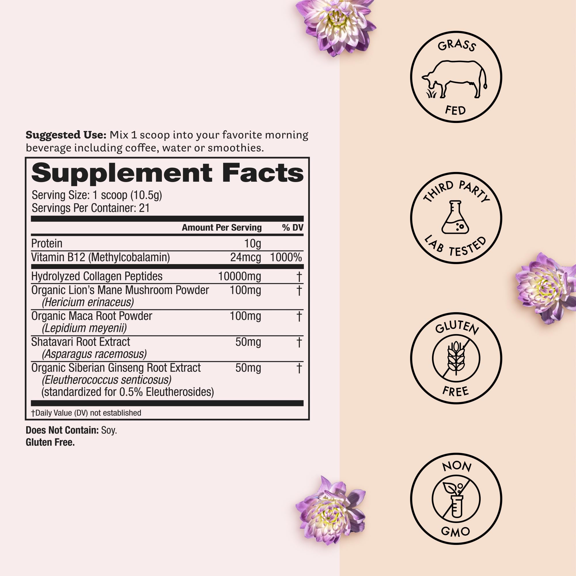 Woman taking Glow Up AM in the morning