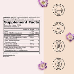 Woman taking Glow Up AM in the morning