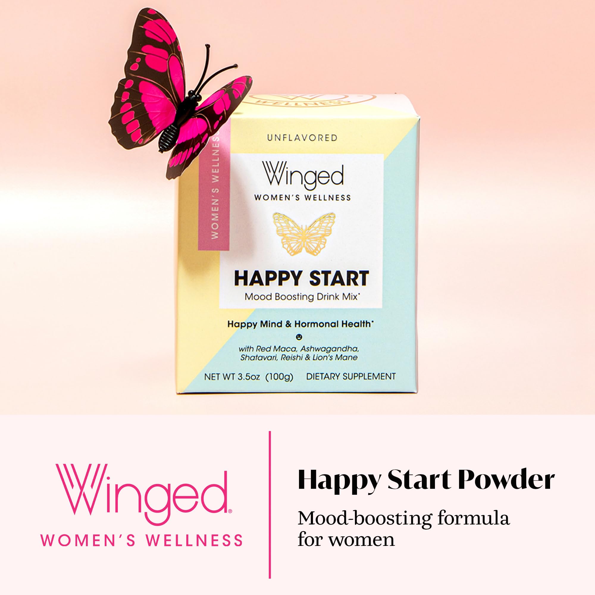 Scooping Happy Start powder into a beverage