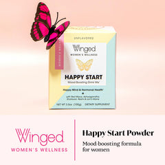Scooping Happy Start powder into a beverage