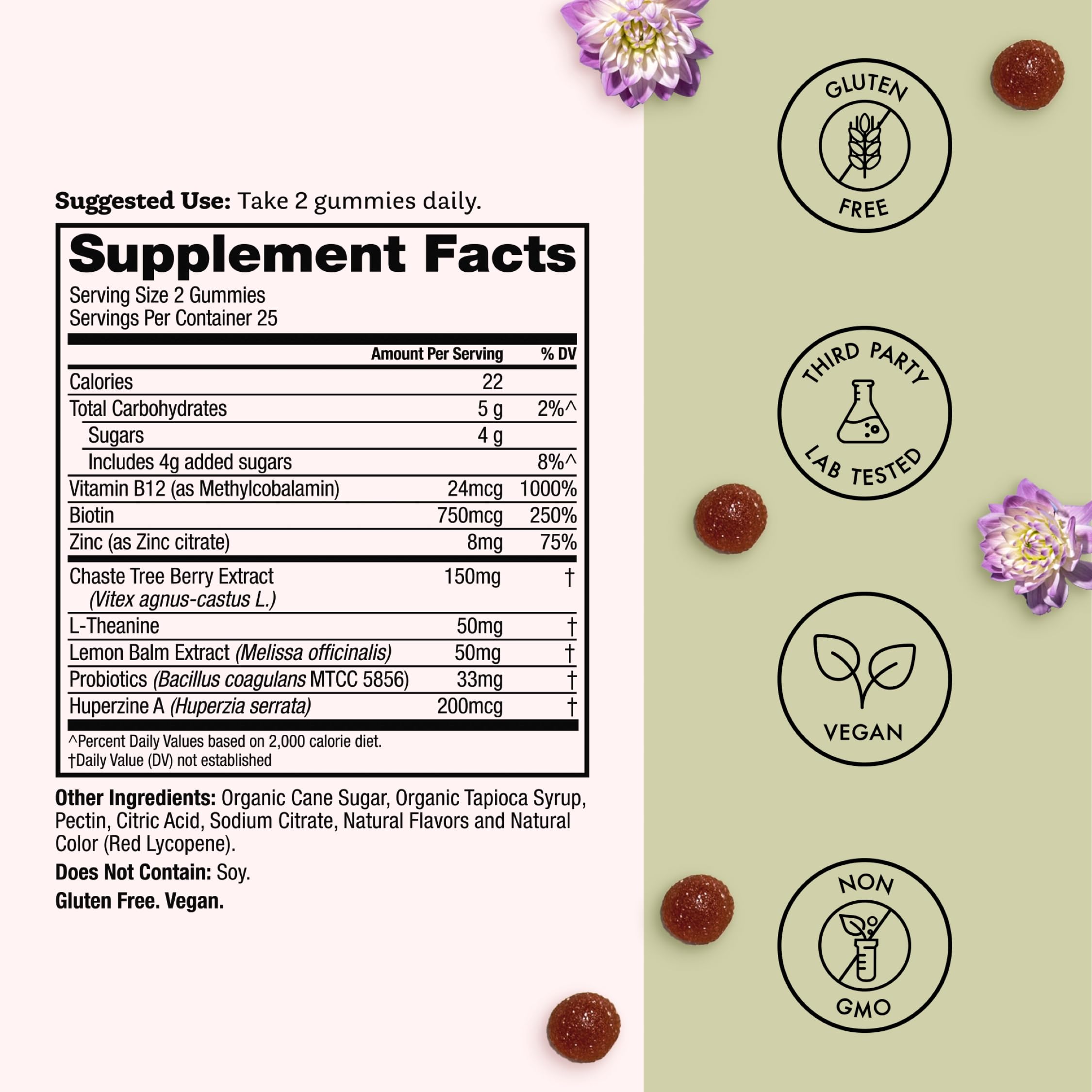 Vegan and gluten-free icons on packaging