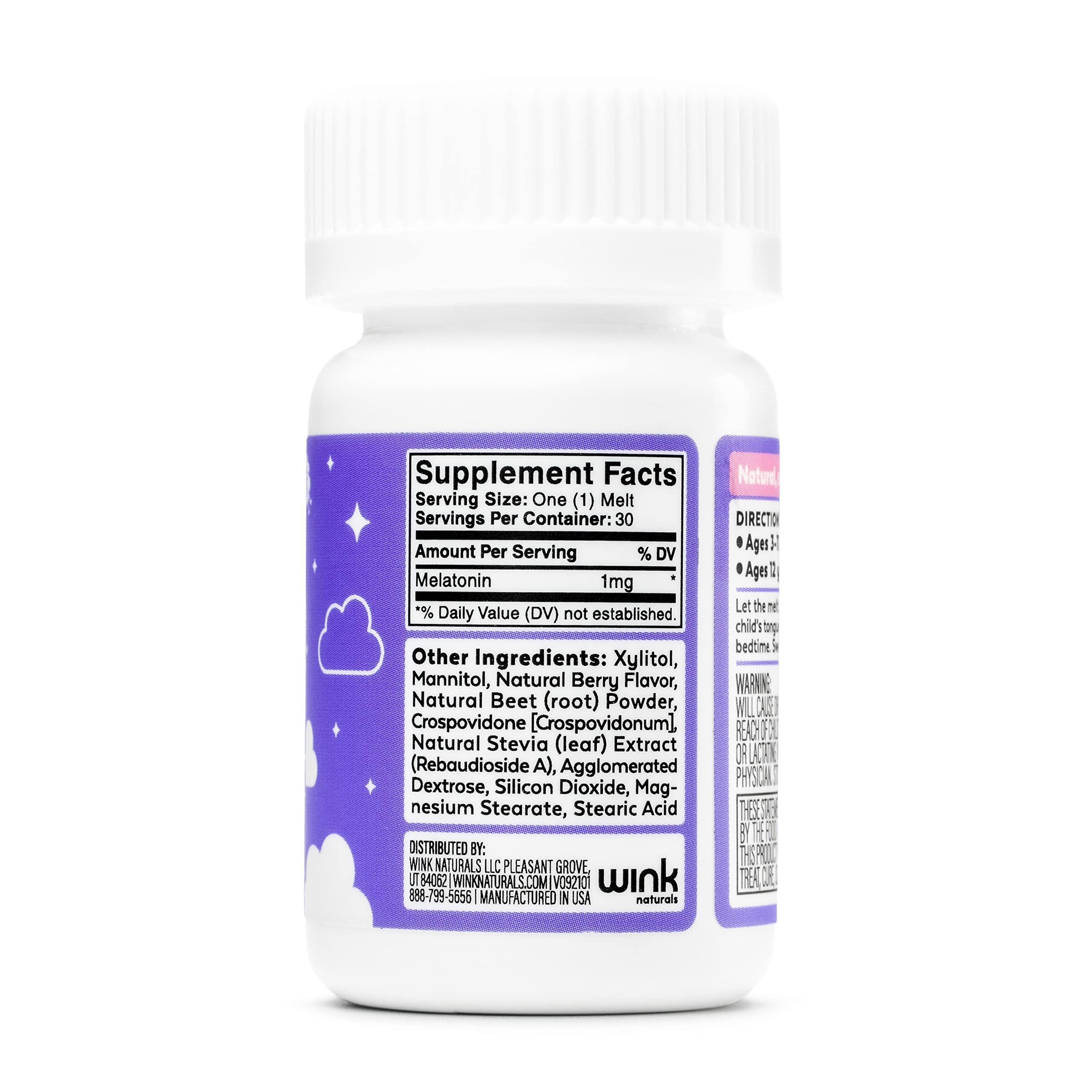 Single 1mg melatonin chewable dissolving in mouth