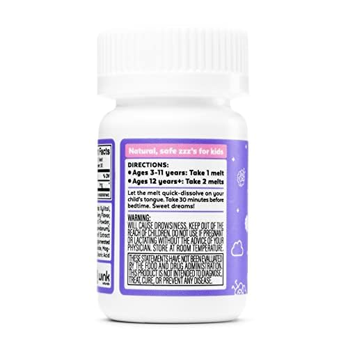 Dissolve-in-mouth melt tablet illustration for Wink Well Kids Melts