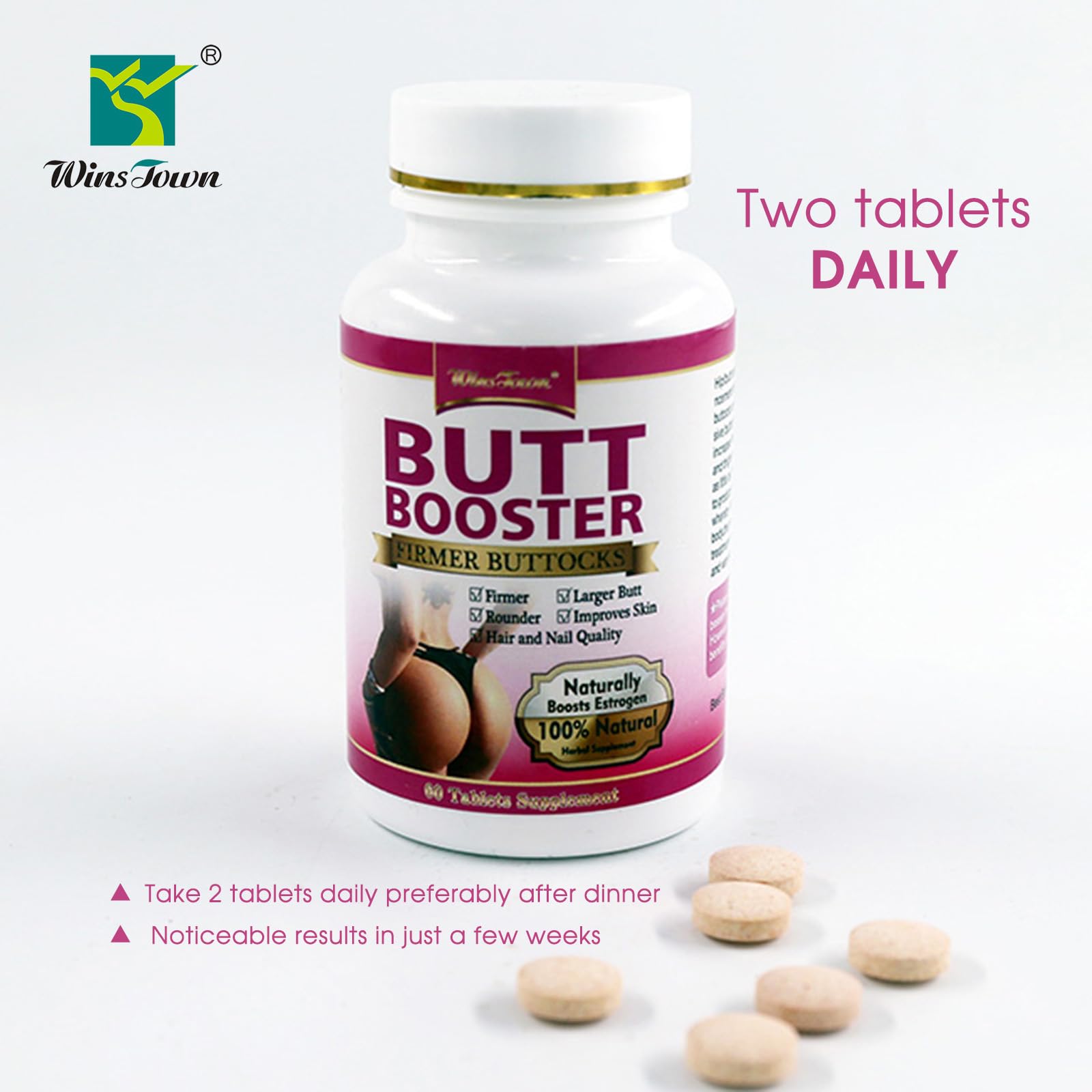 60 tablets bottle close-up with label