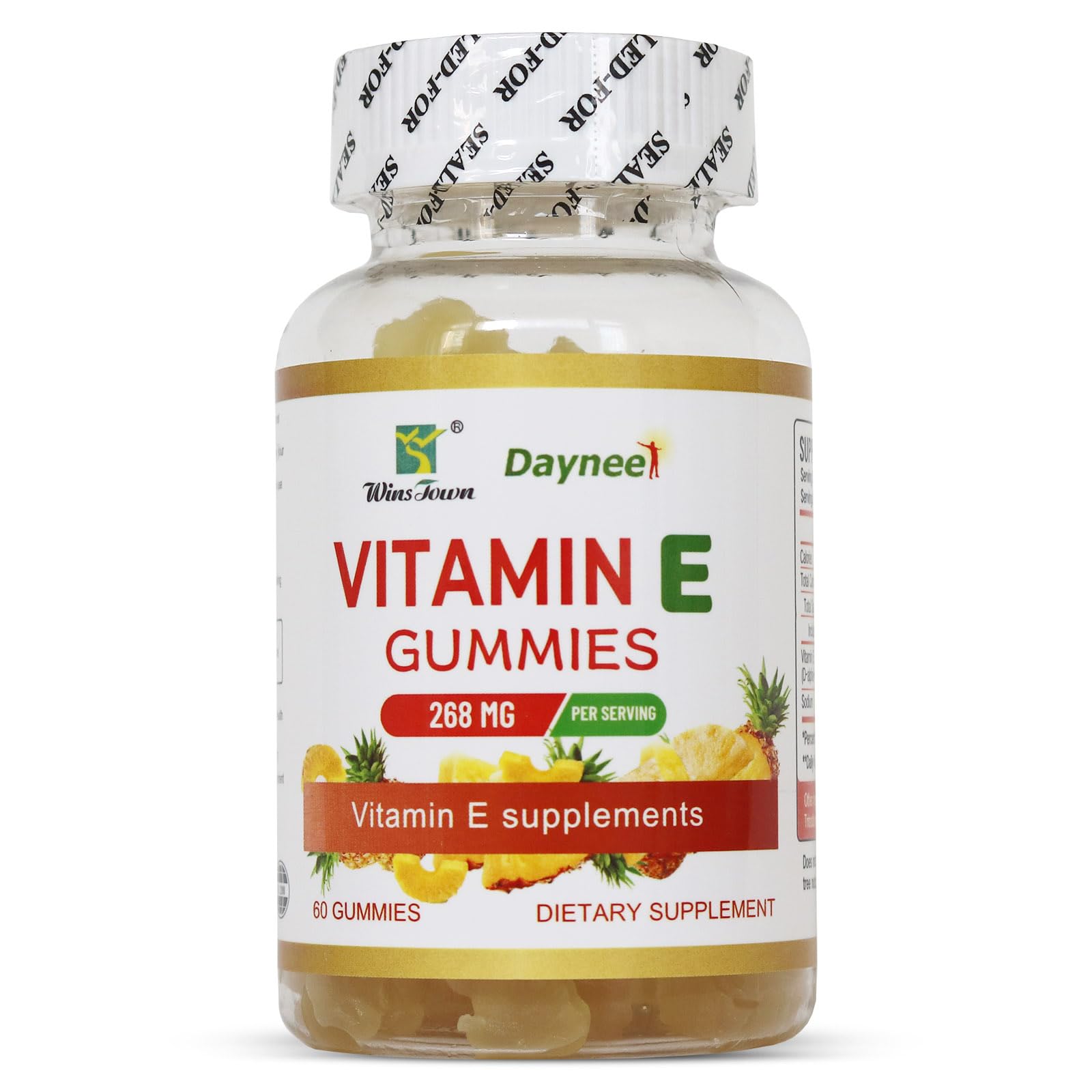 Bottle of Wins Town Vitamin E Gummies 268mg