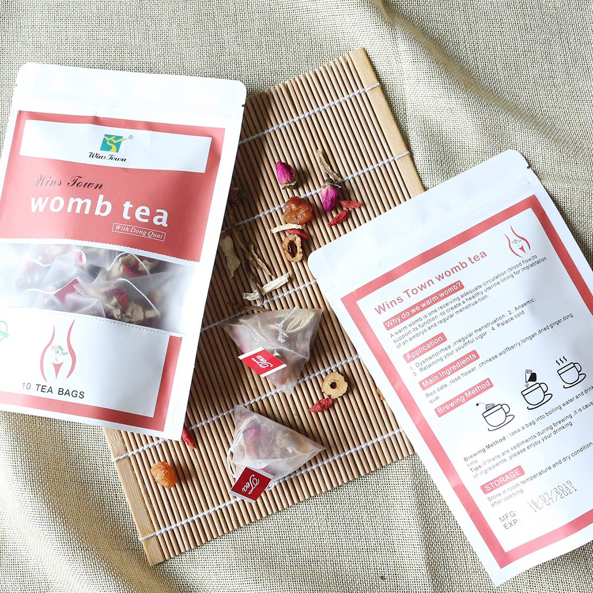 Traditional Chinese herbs used in Wins Town Womb Tea