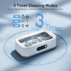 Degassing function of the ultrasonic cleaner in action