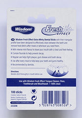 Close-up of triangular profile dental sticks