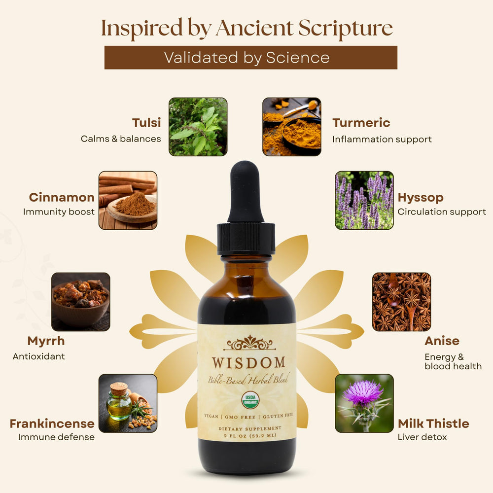 Wisdom Nutrition energy-focus-wellness drops illustrate a fit-for-busy mornings routine.