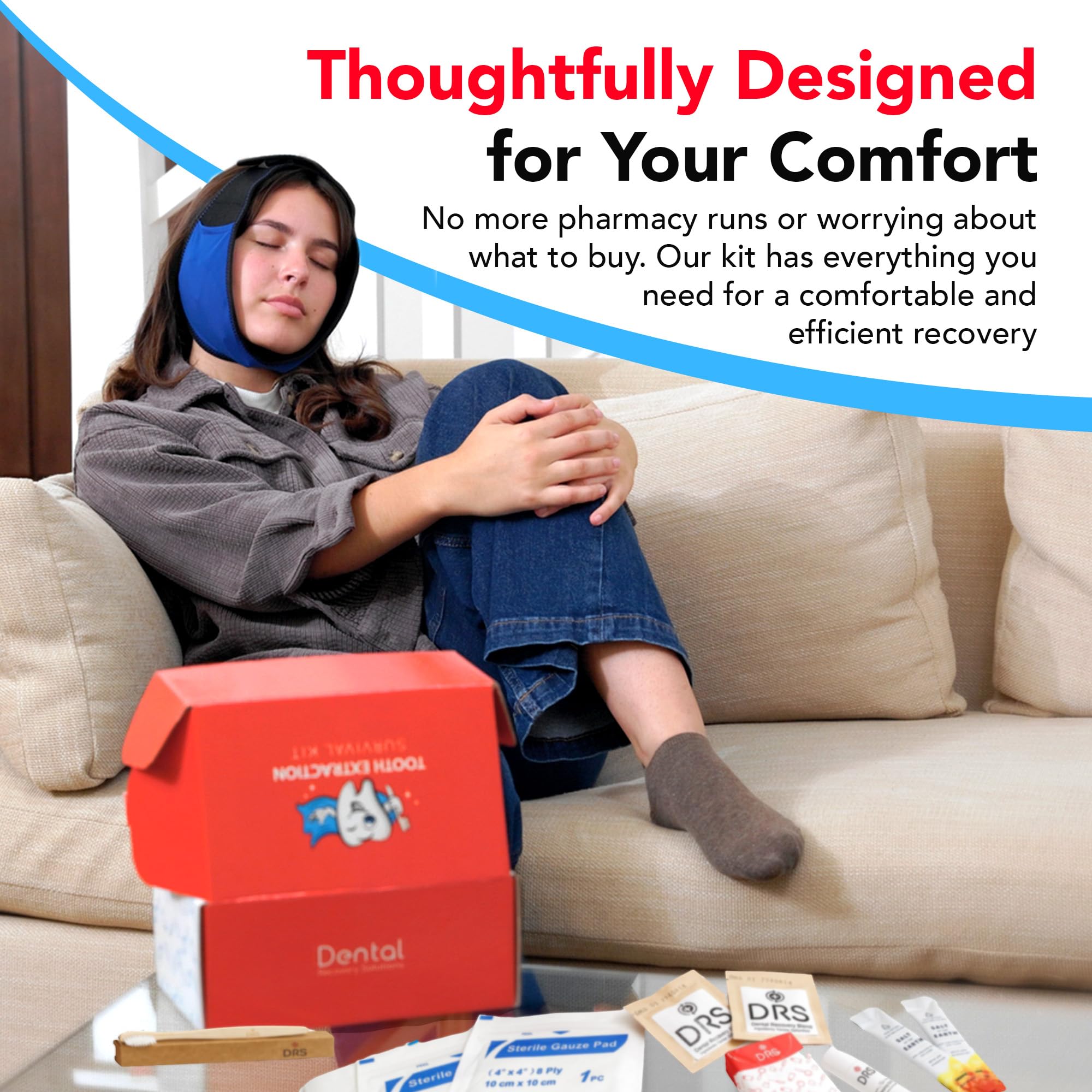 Reusable head wrap with integrated ice packs for swelling relief
