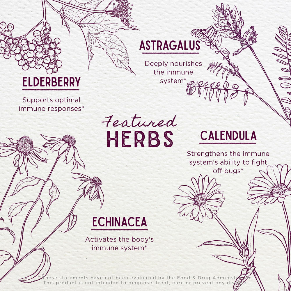 Organic and wild-harvested herbs used in the formula