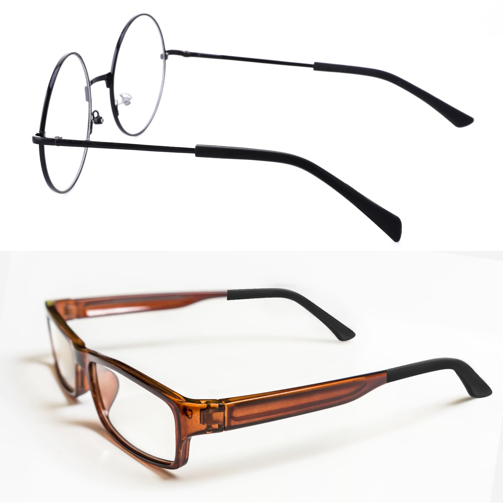 Black silicone eyeglass end tips for secure fit during wear