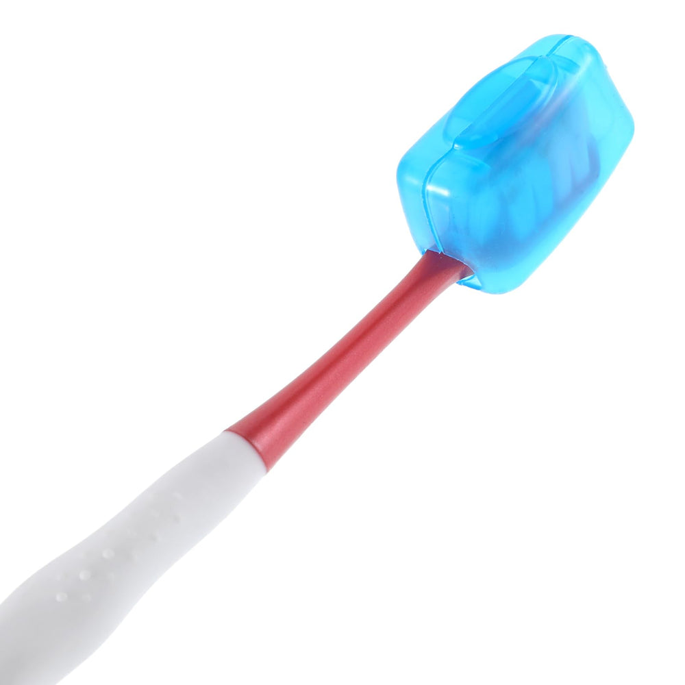 Pink toothbrush protective cover in set