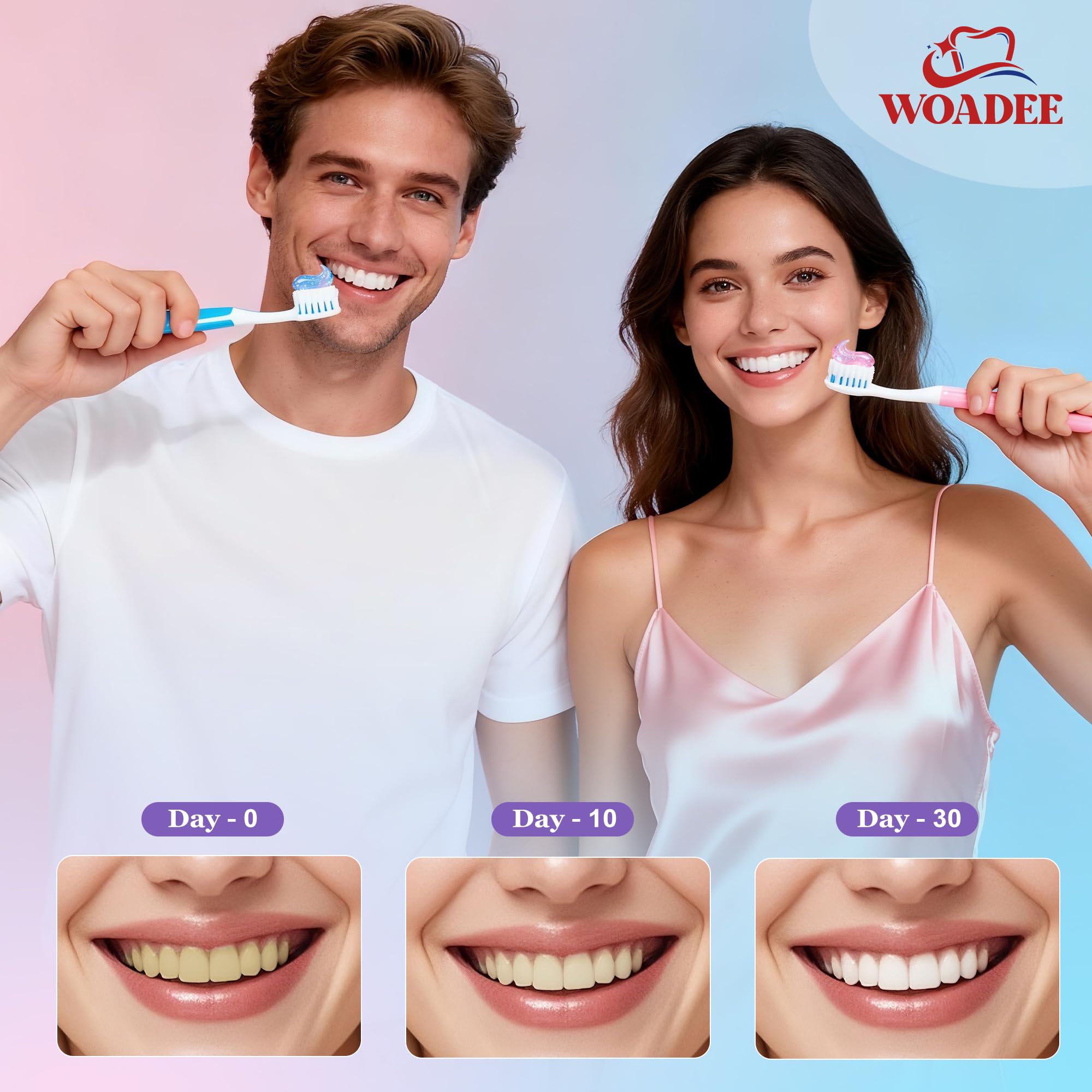 Translucent gel toothpaste on a toothbrush
