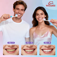 Translucent gel toothpaste on a toothbrush
