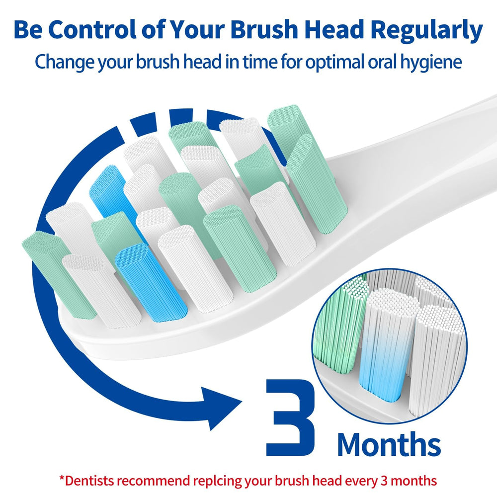 Blue indicator bristles show time to replace