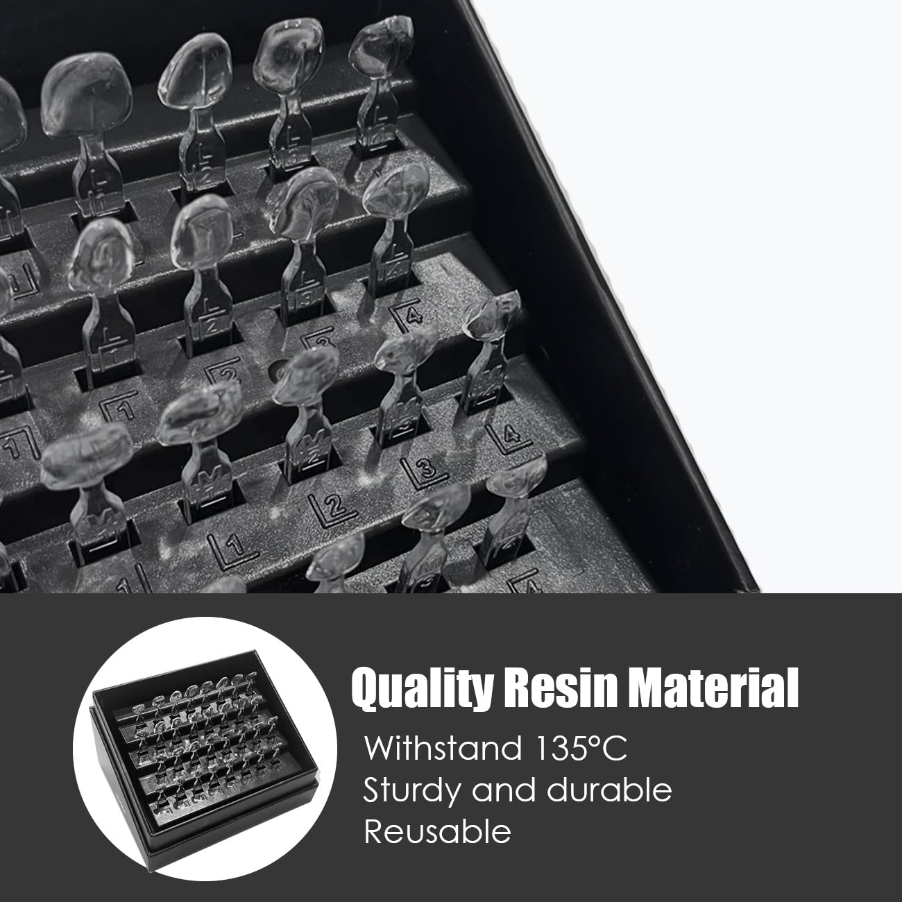 32-piece Wokyo dental veneers mould kit arranged